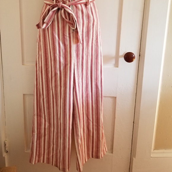 Romeo + Juliet Couture Striped Tie Waist Jumpsuit - Picture 3 of 7